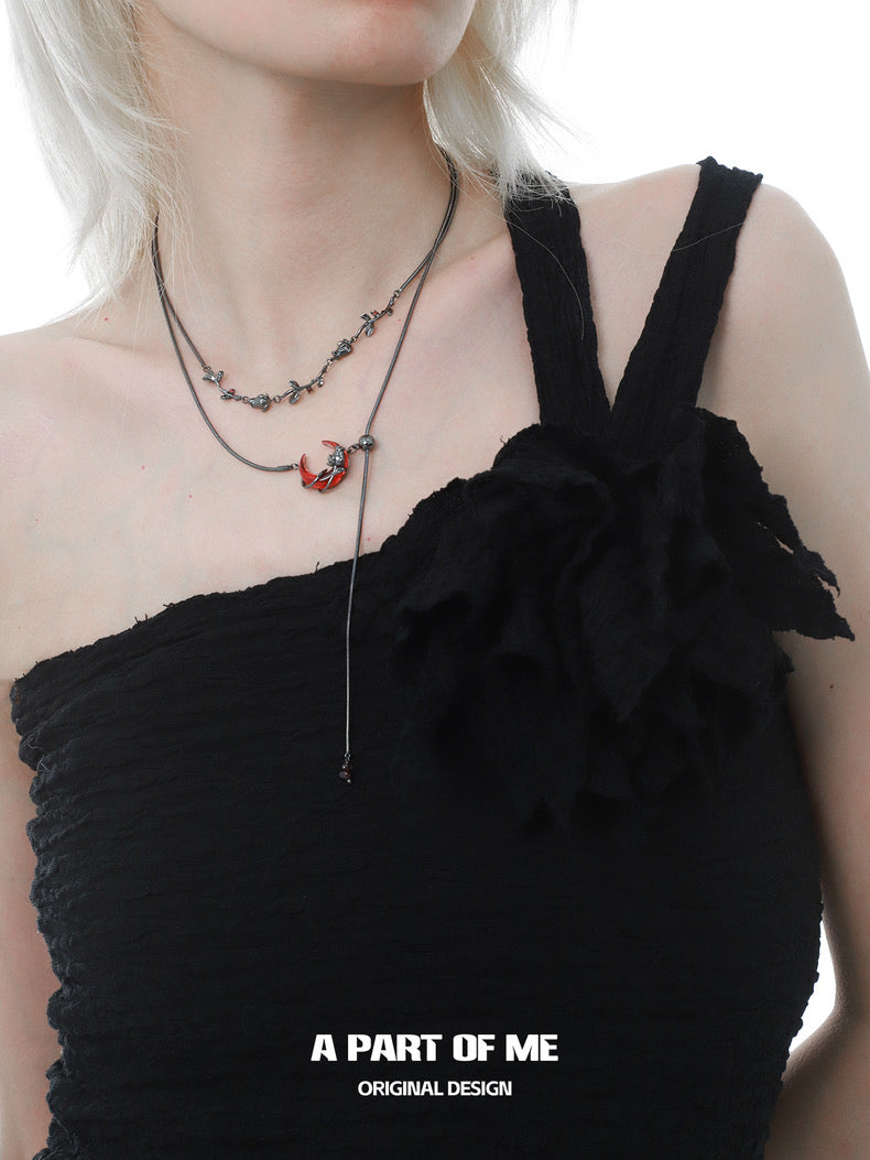 Blood Moon 18K Platinum Plating Necklace
