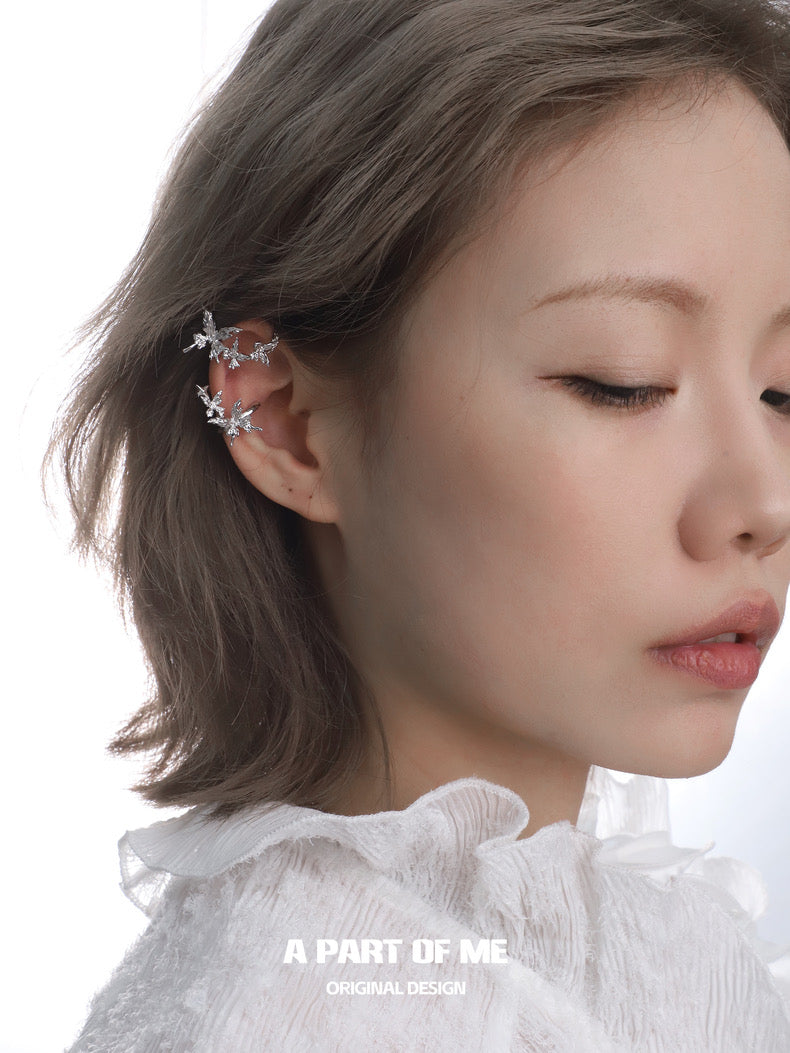 Aroma Series 18K Platinum Plating Butterfly Ear Cuffs