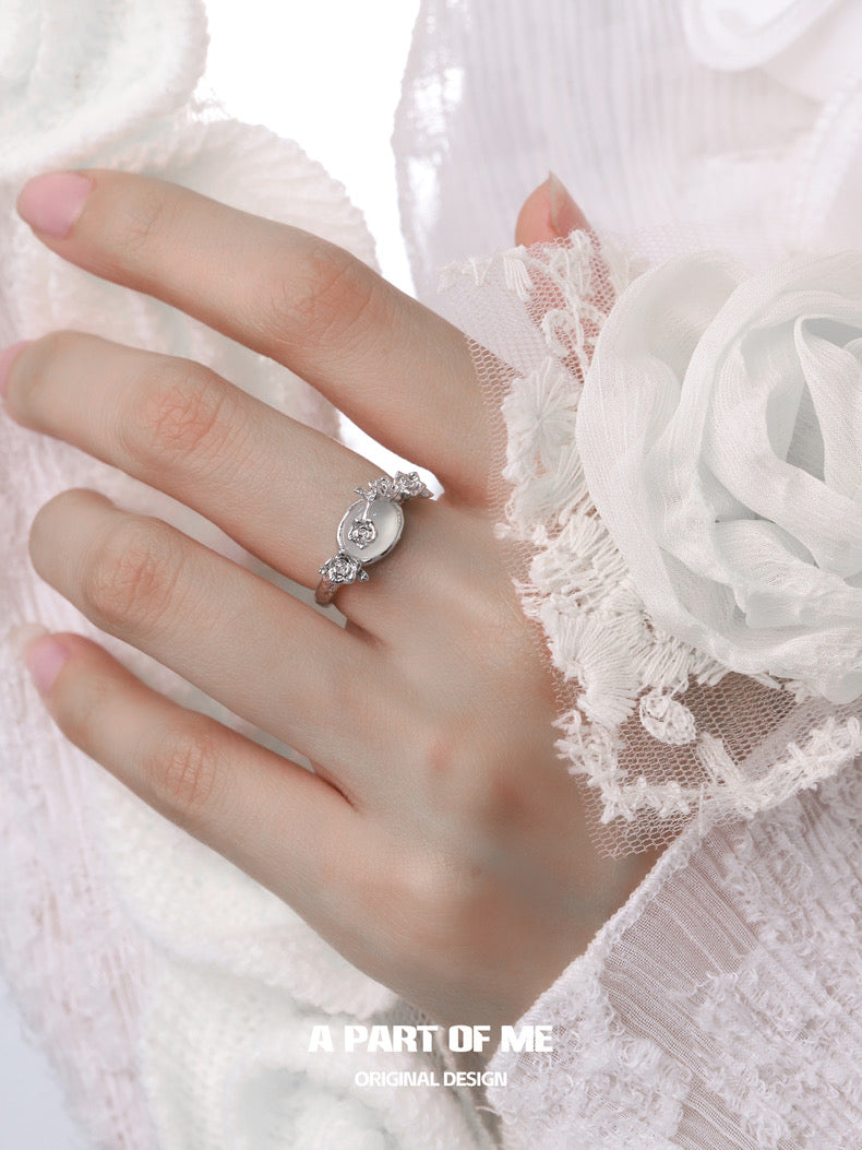 Aroma Series S925 Sterling Silver Agate Ring