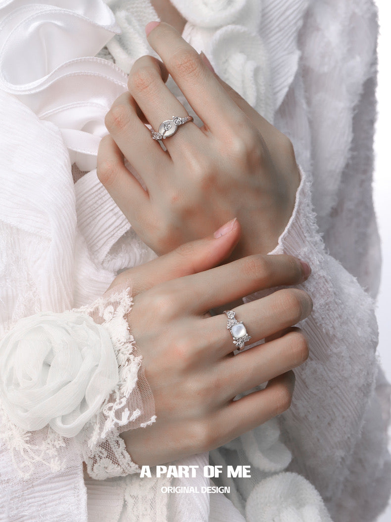 Aroma Series S925 Sterling Silver Natural Shell Ring