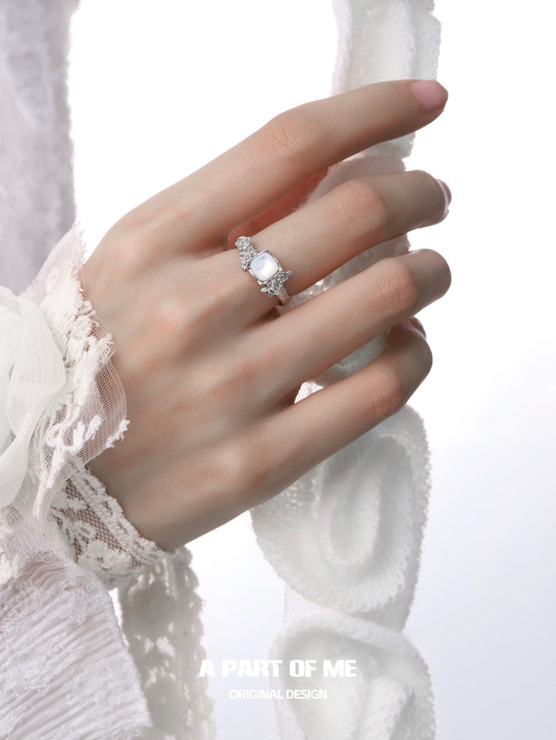 Aroma Series S925 Sterling Silver Natural Shell Ring