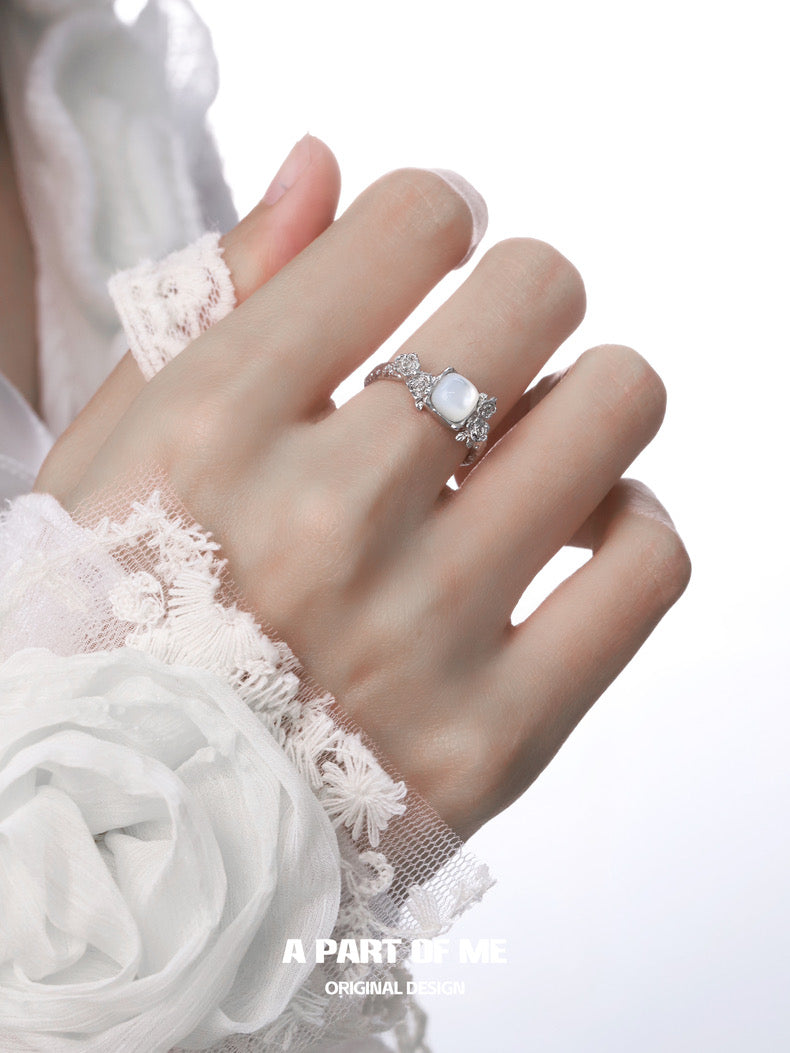 Aroma Series S925 Sterling Silver Natural Shell Ring