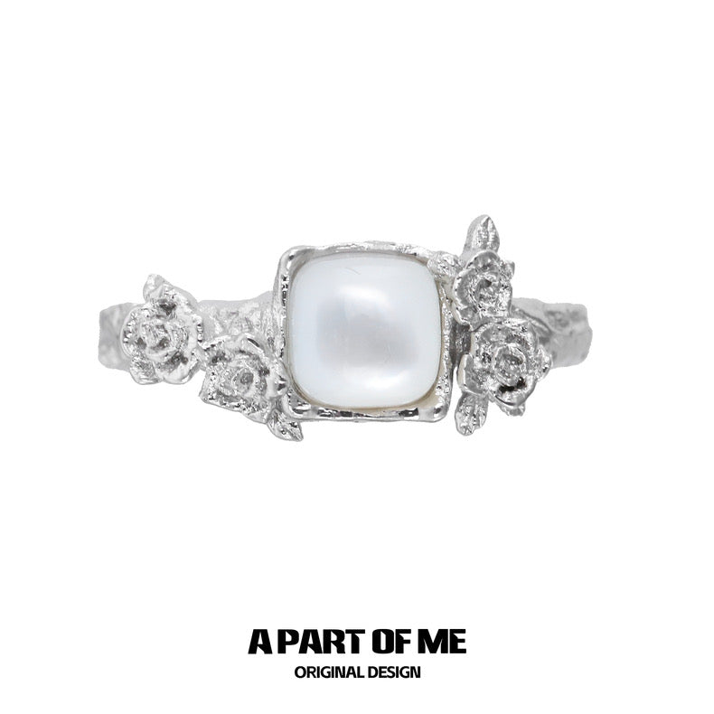 Aroma Series S925 Sterling Silver Natural Shell Ring