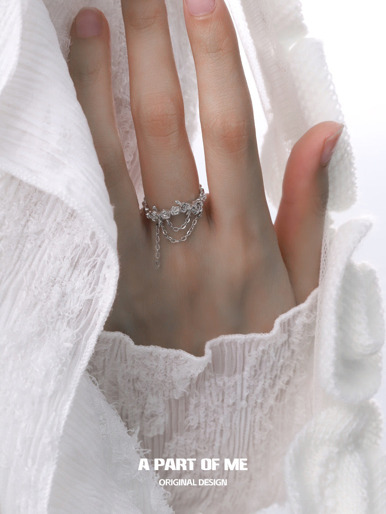 Aroma Series S925 Sterling Silver Mini Rose Ring