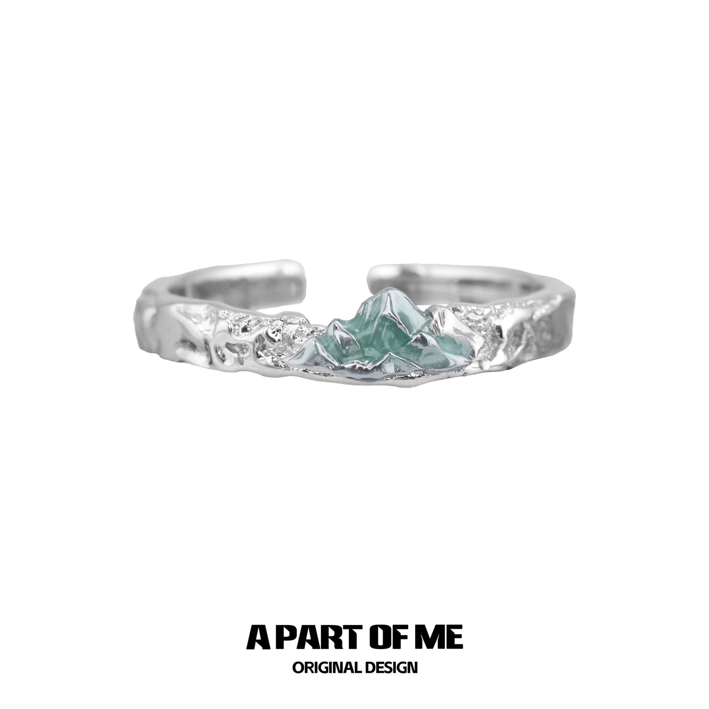 Mountain & Sea S925 Sterling Silver Couple Rings