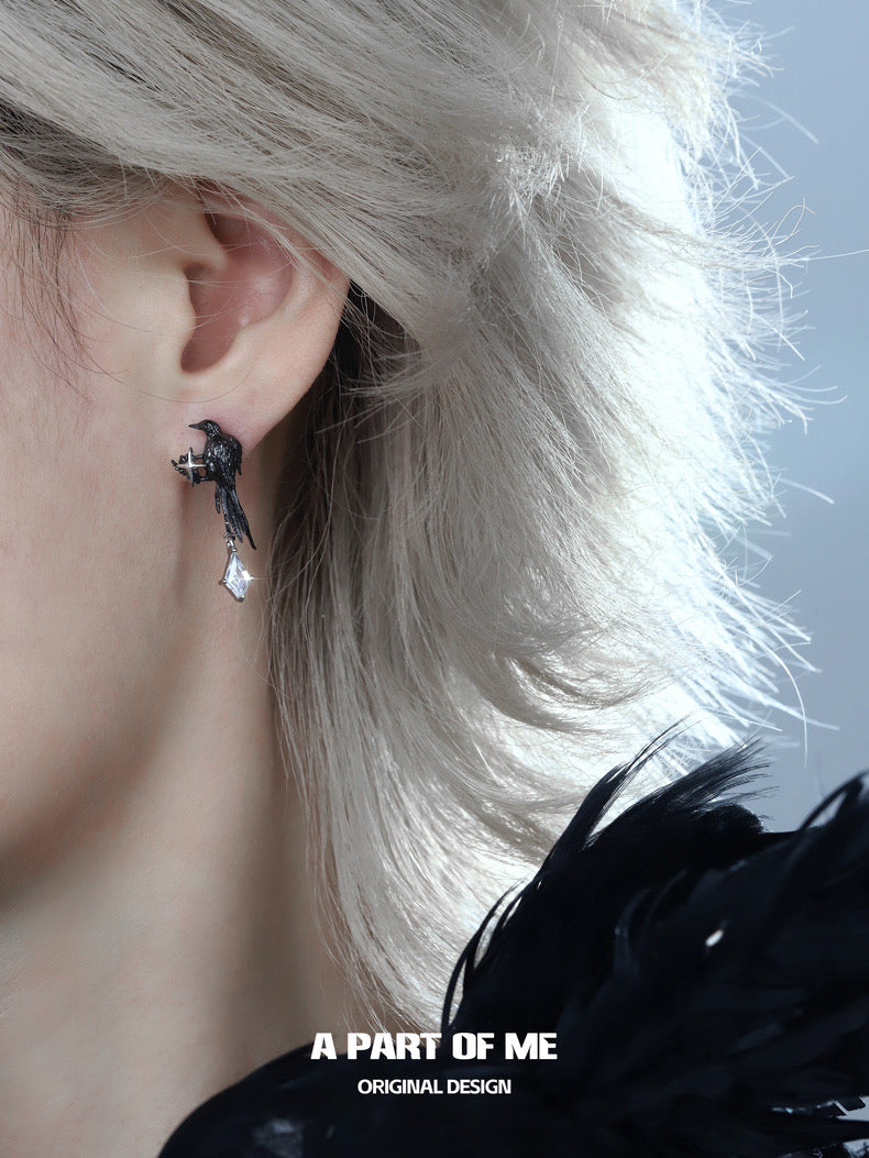 Crow Collection (Sylus's Version) 18K Black Gold Plated Earcuffs