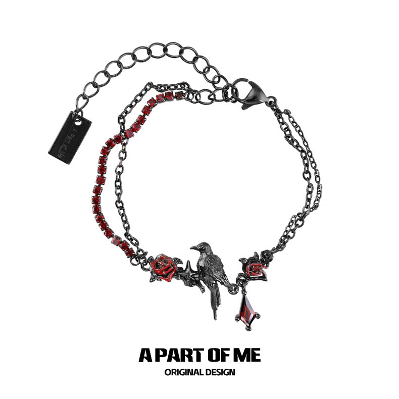 Crow Collection (Sylus's Version) Black Gold Plated Doule Layered Tennis Bracelet