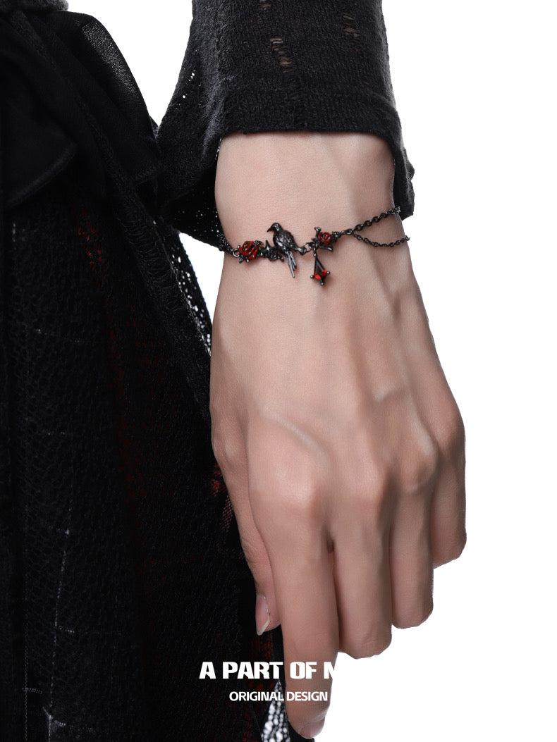 Crow Collection (Sylus's Version) Black Gold Plated Doule Layered Tennis Bracelet