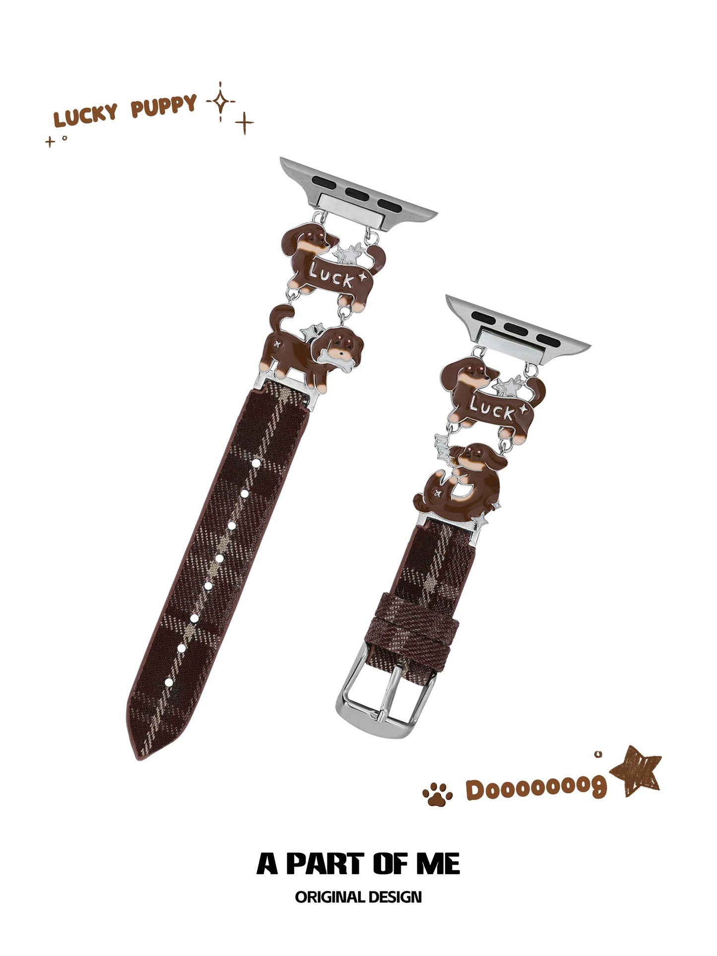 Lucky Puppy Leather Apple Watch Bands