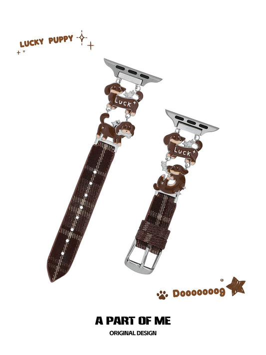 Lucky Puppy Leather Apple Watch Bands