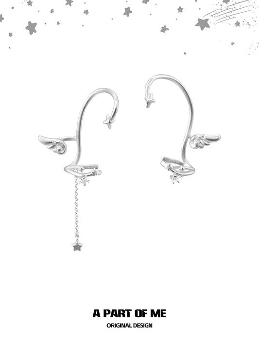 Angel Dream 18K Platinum Plating Angel Wings Ear Wraps
