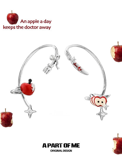 Apple Slice 18K Platinum Plating Lucky Apple Ear Wraps