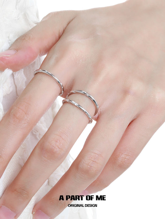 Basic S925 Sterling Silver Adjustable Mini Rings