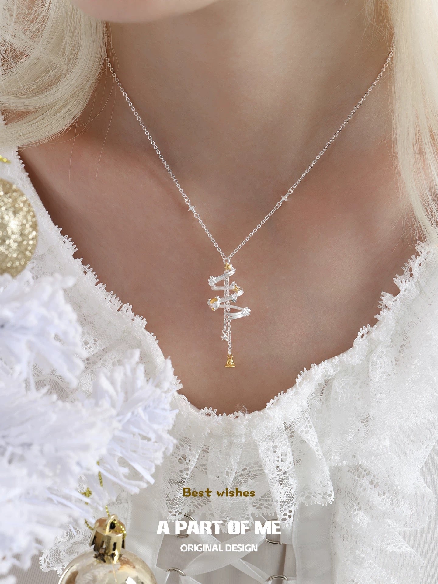 Christmas Tree 18K Platinum Plating Necklace