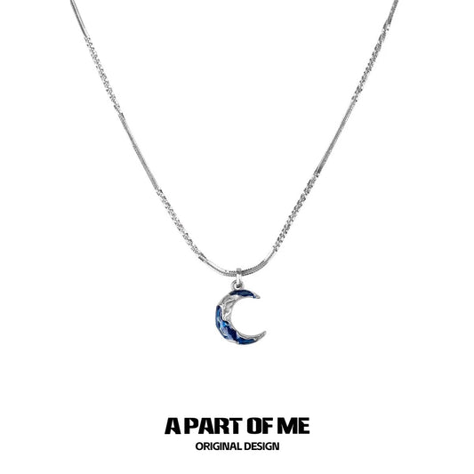 Blue Moon Collection 18K Platinum Plated Necklace