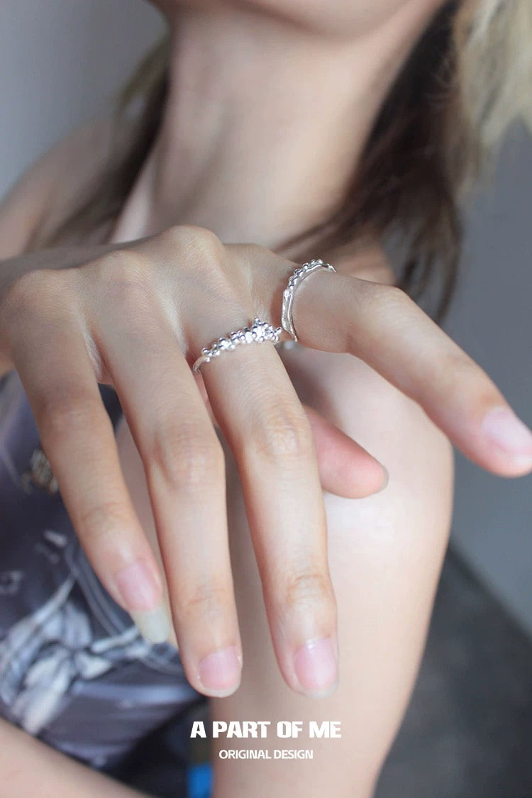 [Old Design - 2020] Rippling Waves S925 Sterling Silver Adjustable Rings