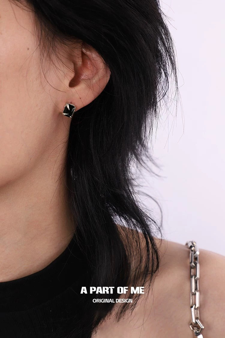 Touch S925 Sterling Silver Unisex Zircon Stud Earrings