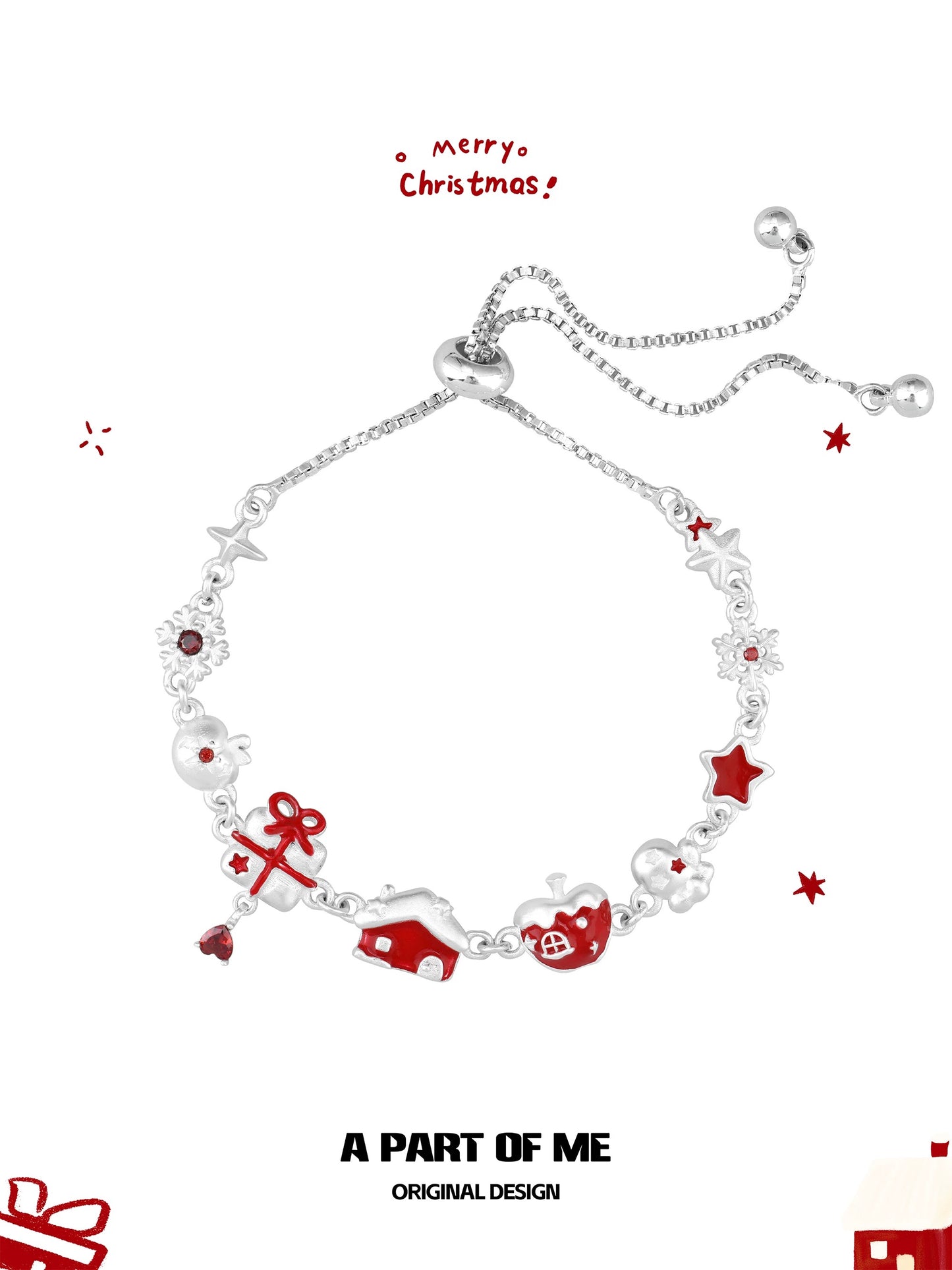 Snow Apple House 18K Platinum Plating Slider Bracelet