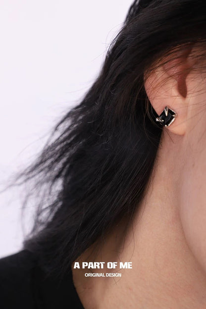 Touch S925 Sterling Silver Unisex Zircon Stud Earrings