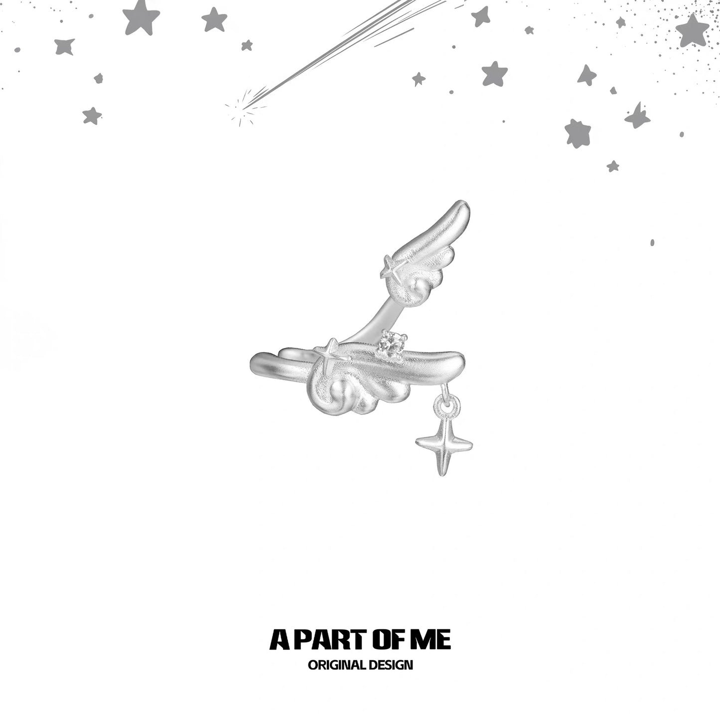 Angel Dream 18K Platinum Plating Angel Wing Earcuffs