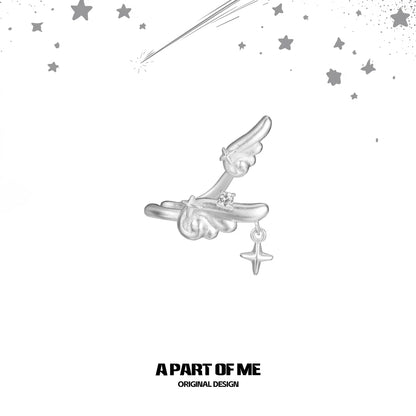 Angel Dream 18K Platinum Plating Angel Wing Earcuffs