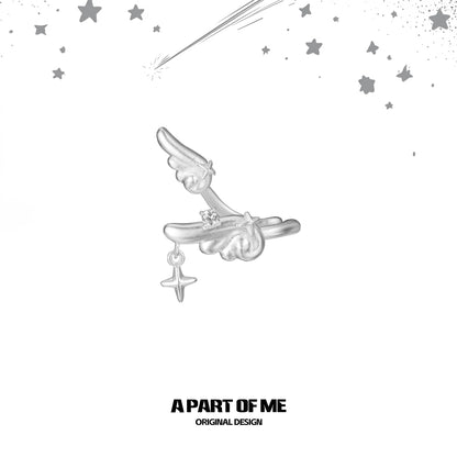 Angel Dream 18K Platinum Plating Angel Wing Earcuffs