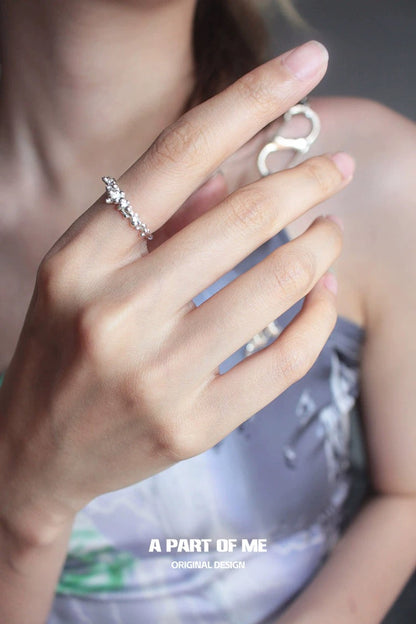 [Old Design - 2020] Rippling Waves S925 Sterling Silver Adjustable Rings