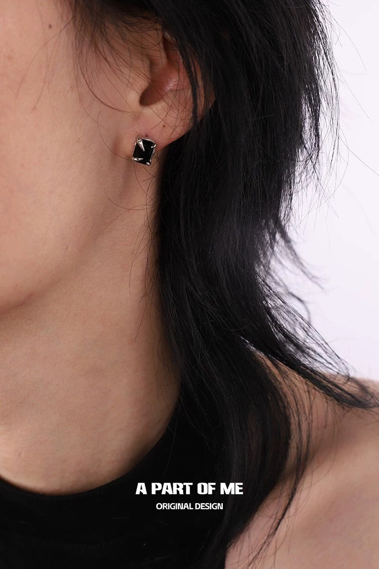 Touch S925 Sterling Silver Unisex Zircon Stud Earrings