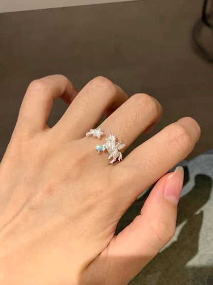 Unicorn Collection S925 Sterling Silver Adjustable Ring