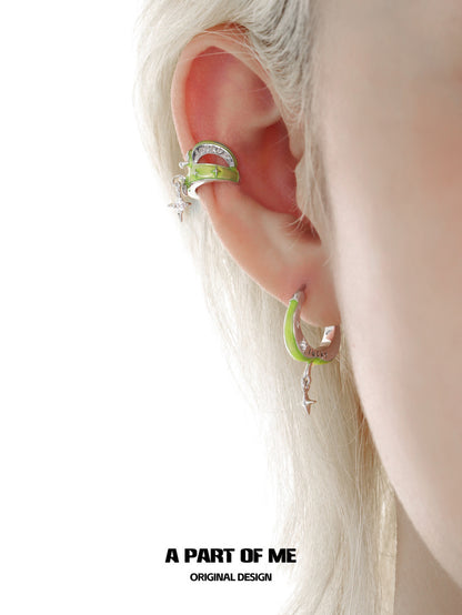 Apple Slice 18K Platinum Plating Apple Hoop Earrings