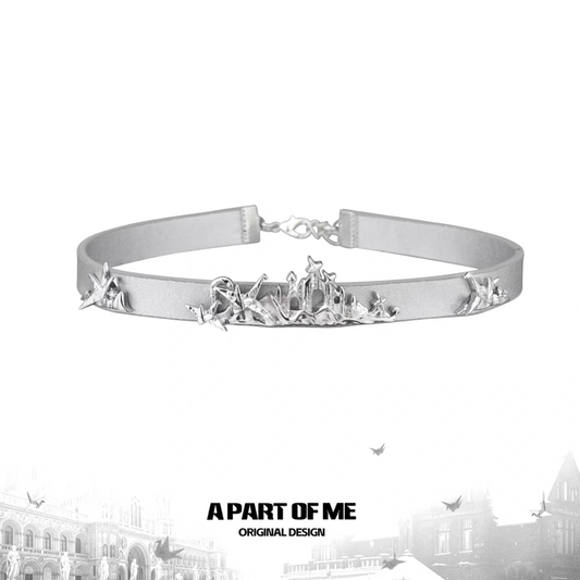 Corigami Era Leather Paper Crane Choker