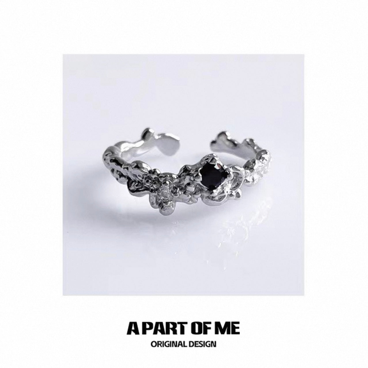 [Old Design] Dark Erosion S925 Sterling Silver Adjustable Rings