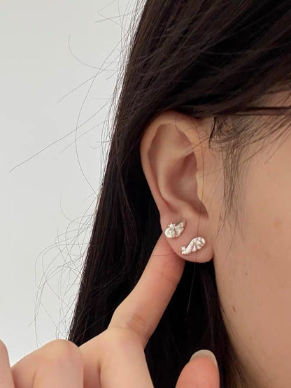 Angel Dream S925 Sterling Silver Mini Angel Wings Stud Earrings