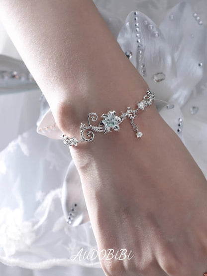 Dreamcore Lily 18K Platinum Plating Fairycore Slider Bracelet