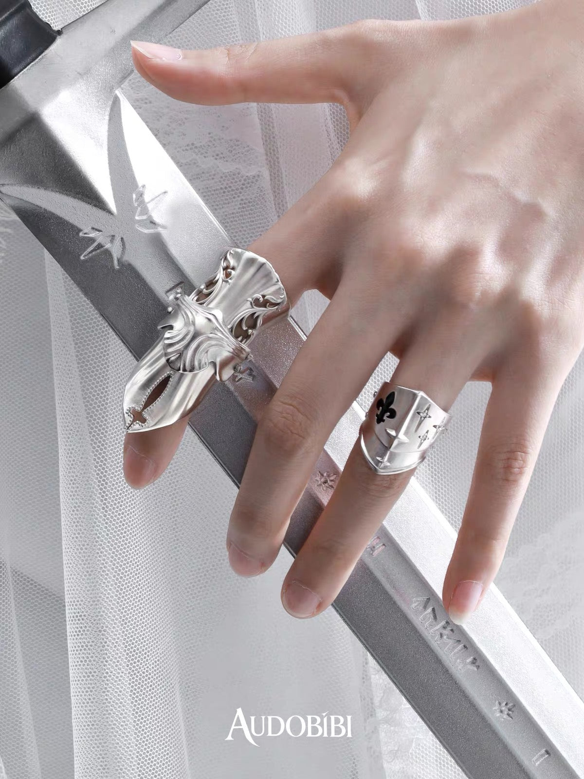 The Knight 18K Platinum Plating Armor Joint Rings