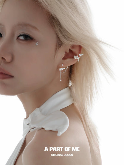 Angel Dream 18K Platinum Plating Angel Wing Earcuffs