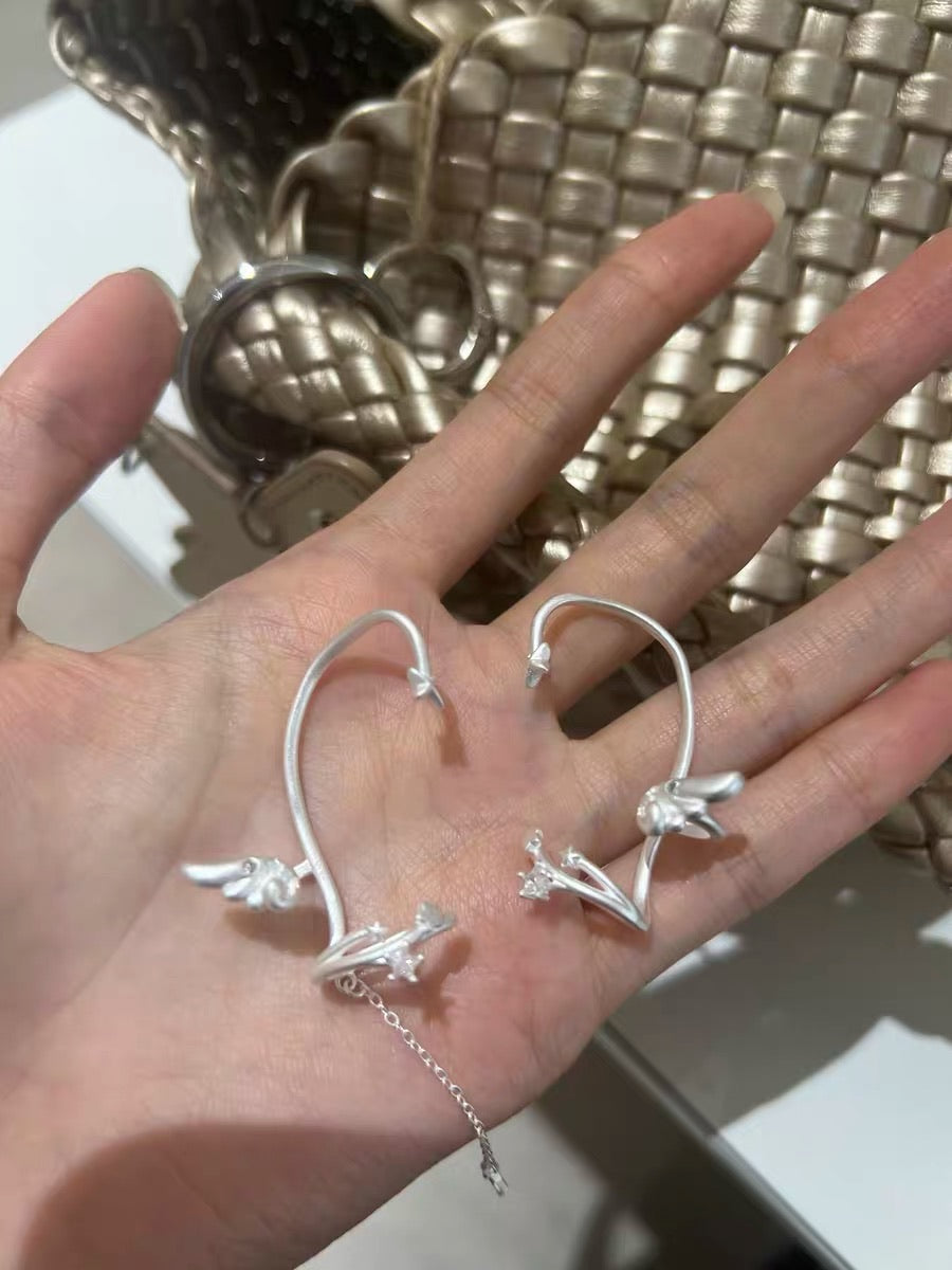 Angel Dream 18K Platinum Plating Angel Wings Ear Wraps