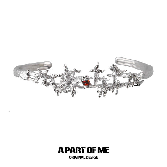 Butterfly Cage 18K Platinum Plating Bangle