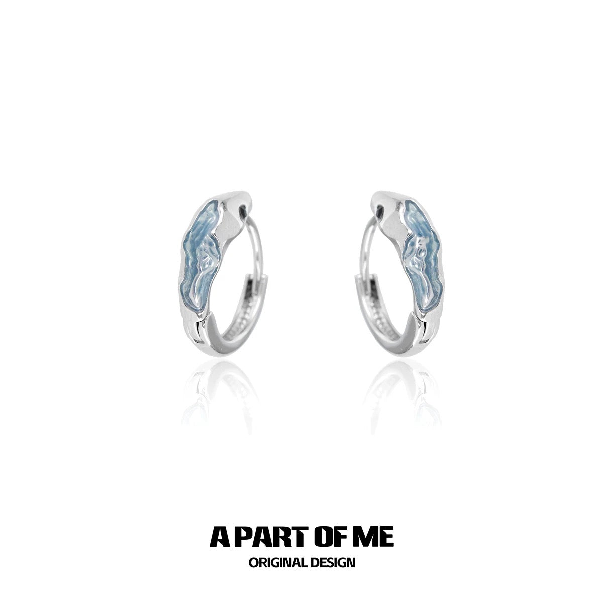 Ice Snake 18K Platinum Plating Snake Eye Huggies Earrings