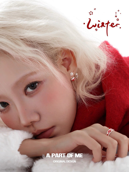 Snow Apple House 18K Platinum Plating Detachable Earrings