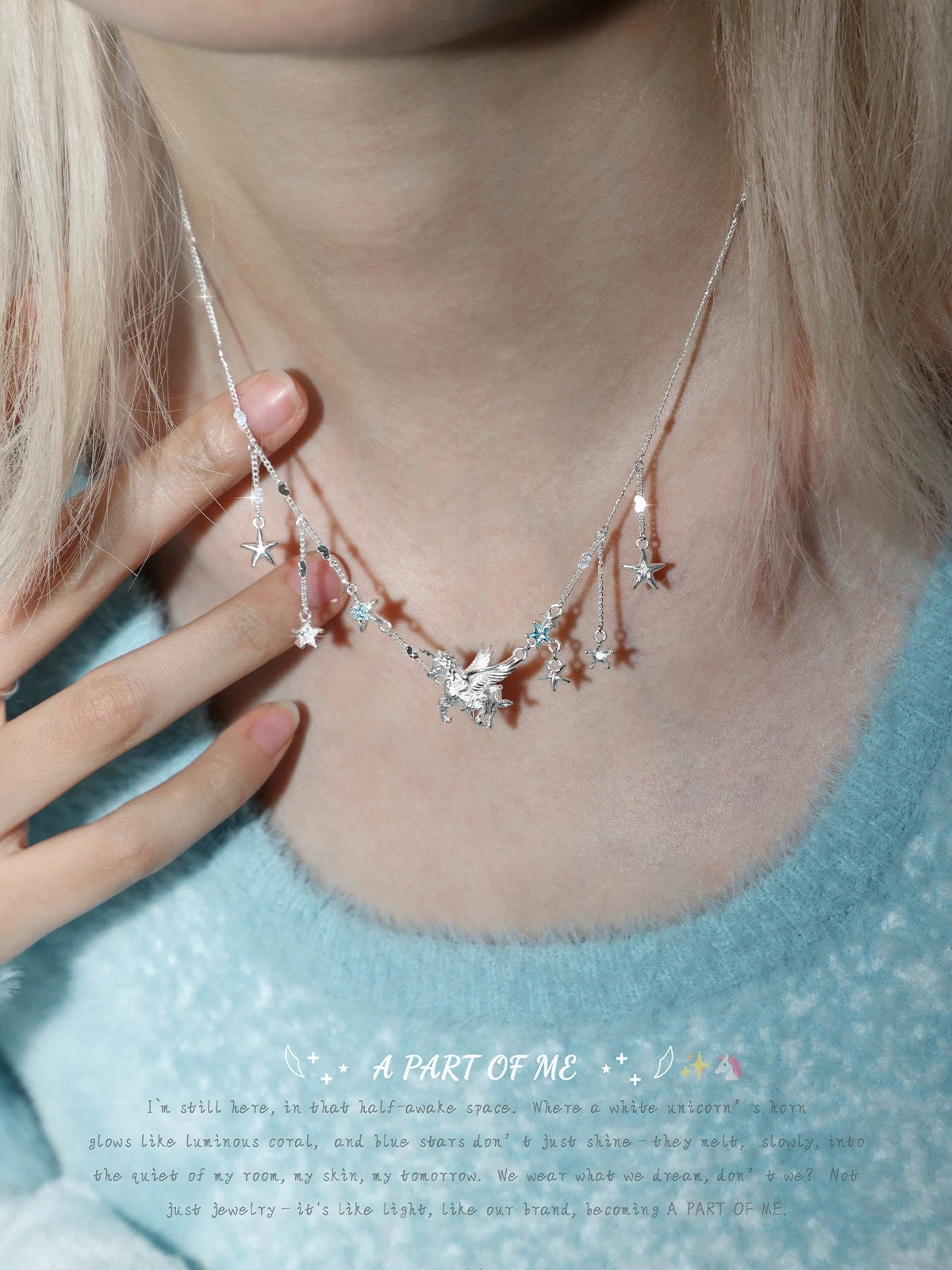 Unicorn Collection 18K Platinum Plating Necklace