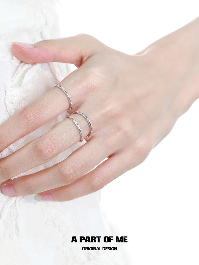 Basic S925 Sterling Silver Adjustable Mini Rings