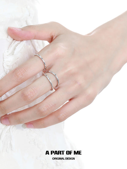 Basic S925 Sterling Silver Adjustable Mini Rings