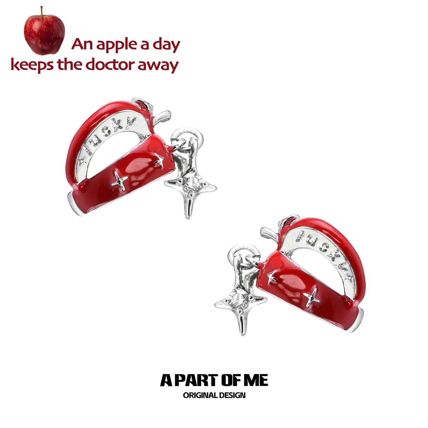 Apple Slice 18K Platinum Plating Apple Ear Cuffs