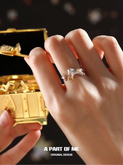 Year of the Horse S925 Sterling Silver Adjustable Ring