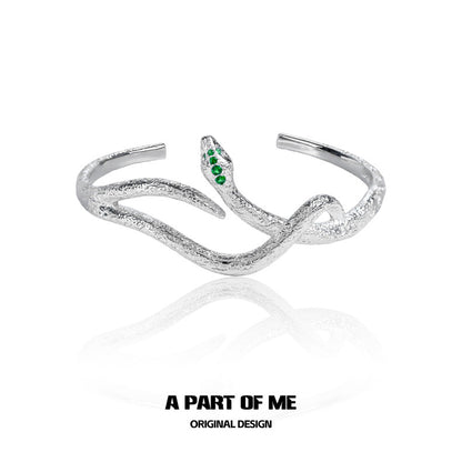 Slytherin Collection 18K Platinum Plated Snake Bangle
