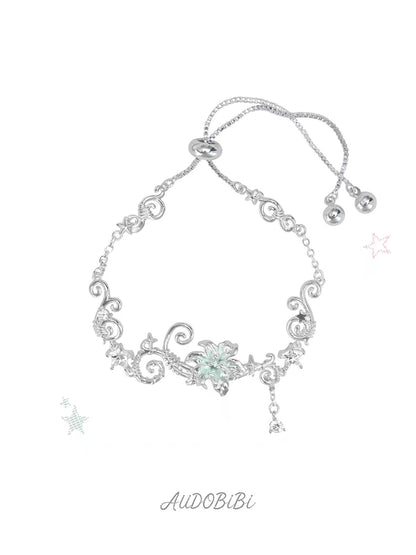 Dreamcore Lily 18K Platinum Plating Fairycore Slider Bracelet