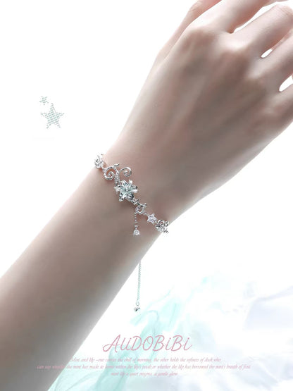 Dreamcore Lily 18K Platinum Plating Fairycore Slider Bracelet