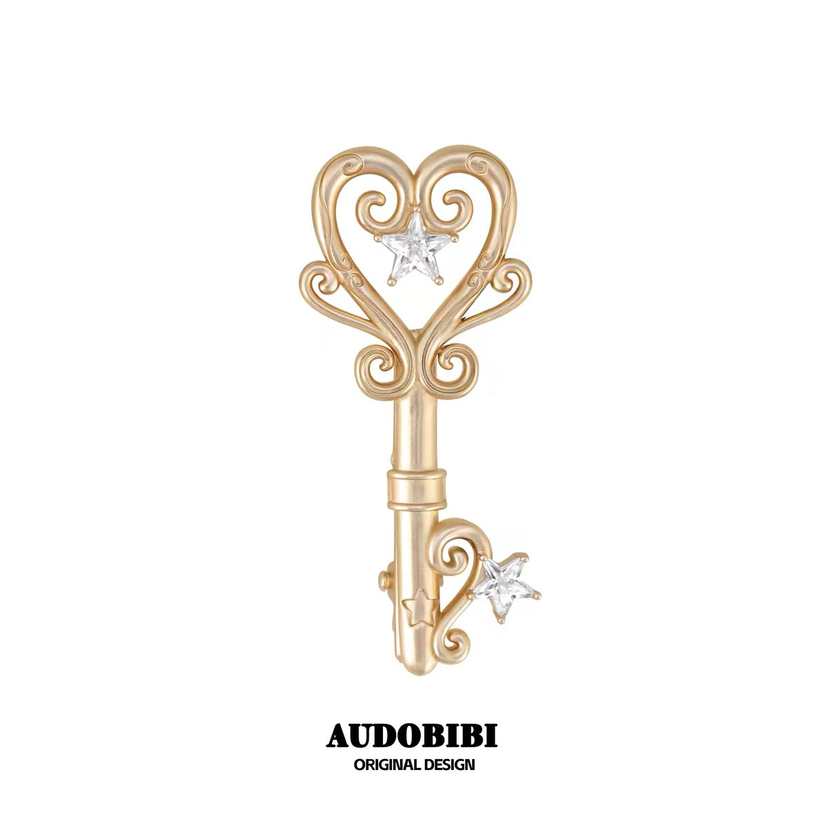 Wishkeeper Key 18K Platinum Plating Vintage Hair Clips
