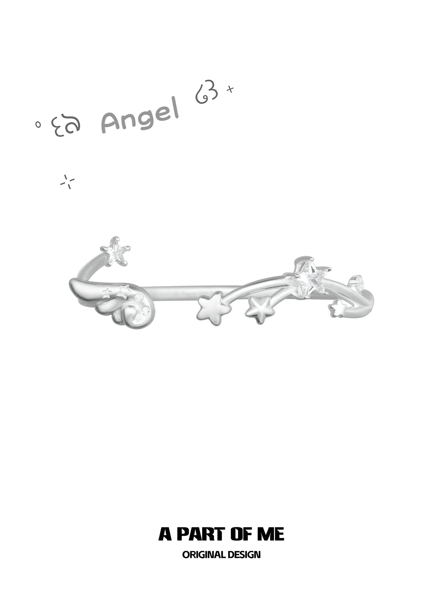 Angel Dream 18K Platinum Plating Angel Wings Bangle